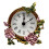 Stylish Quiet Analog Table Clock with Intricate Handpainted 1