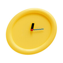 Contemporary Creamy Bubble Table Wall Clock for-Yellow