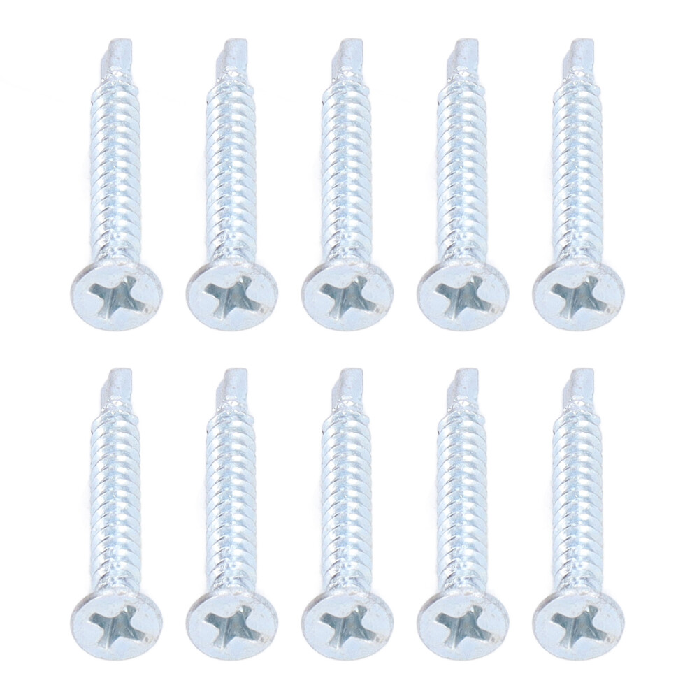 50Pcs Galvanized Carbon Steel Cross Head Self Drilling Screws 4.2X32mm 3331357394922