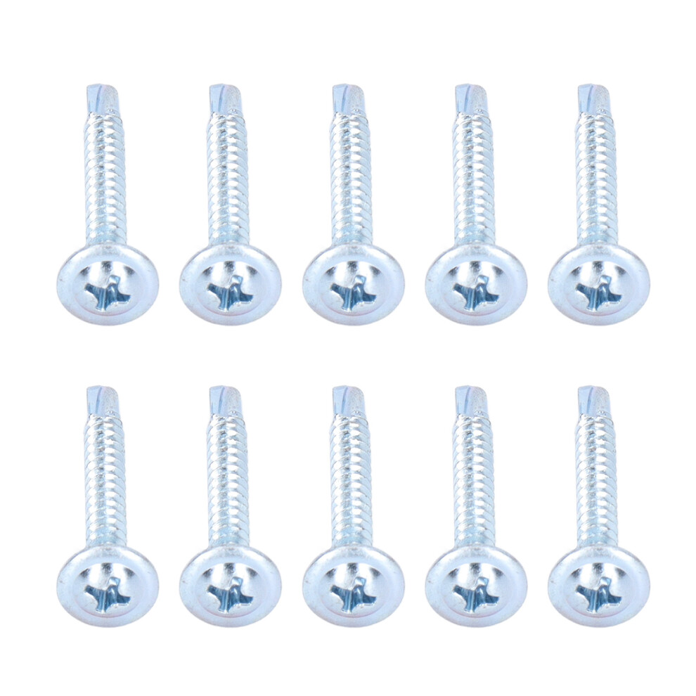 Carbon Steel Self Drilling Screws 50Pcs Galvanized 4.2X32mm Cross Head 8771357394938