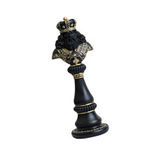 Groot schaakstuk ornament schaakstandbeeld-Zwarte koning