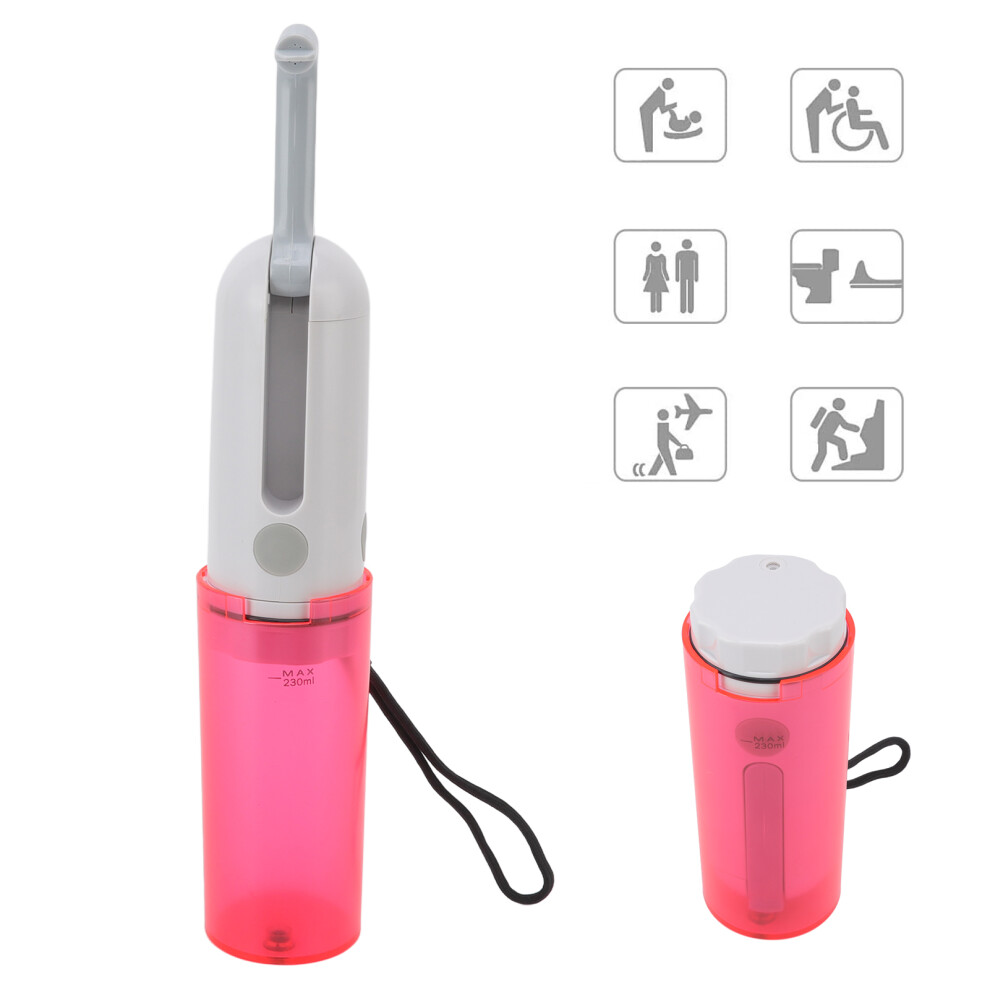 Portable Usb Rechargeable Bidet 230Ml, Compact Size, Red 8481357395162