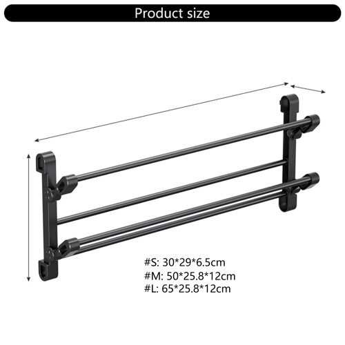 Multipurpose Shoe Organizers 2 Level Wall Mounted Rack for-30CM 1