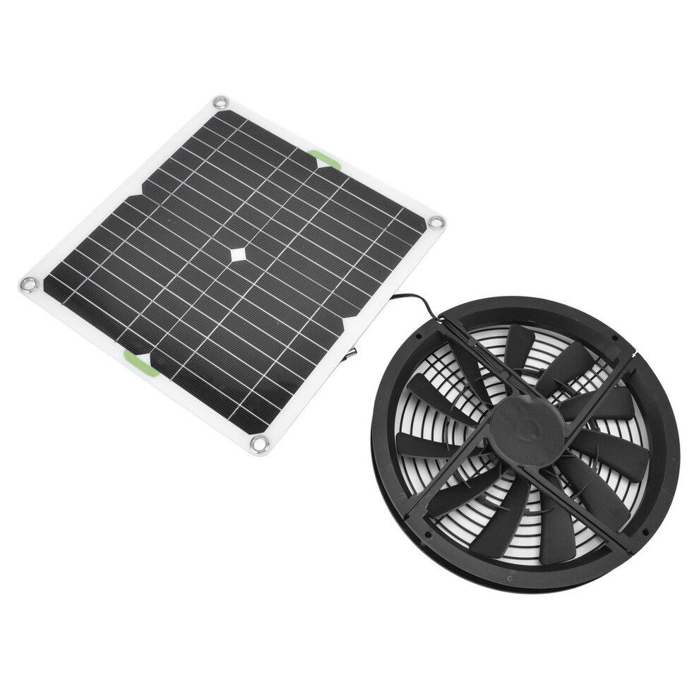 Waterproof 100W Solar Panel Fan 10In 3000 Rpm For Coops & Greenhouses 6901357396669
