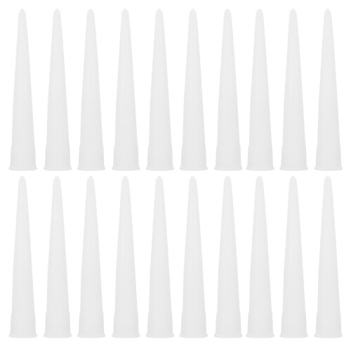 60Pcs White Plastic Caulk Nozzles for Home Use Durable Sealant Tips 1