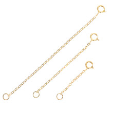 3Pcs Corrente Extensora Prata S925 Ajustável Para