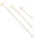 3Pcs Corrente Extensora Prata S925 Ajustável Para 4
