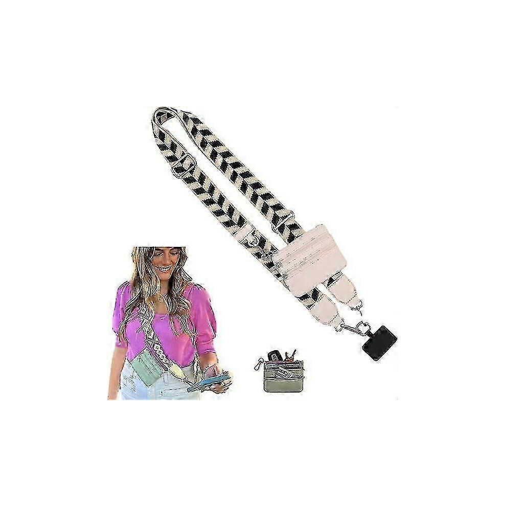 Phone Strap with Zippered Pouch, Clip and Go Shoulder Strap, Phone Wallet Pouch (Color B)-image-OPC-PMP9RKY-NEW