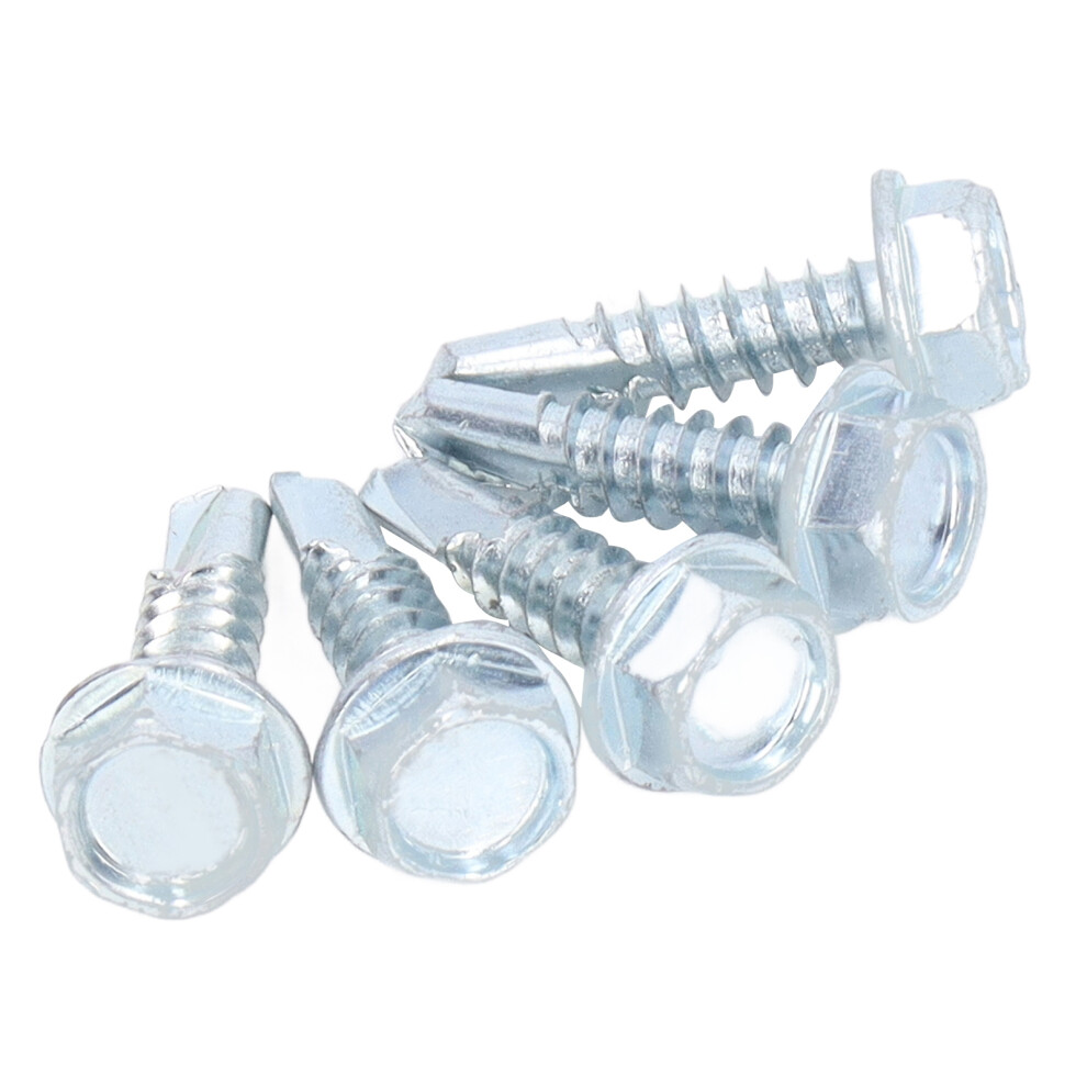 Carbon Steel Self Drilling Screws M4.8x19 Zinc Finish 250 Pcs Hex Fasteners 7651357398130