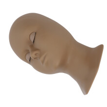Cabeza de maniquí para pestañas 28x14x7 cm pestañas marrones