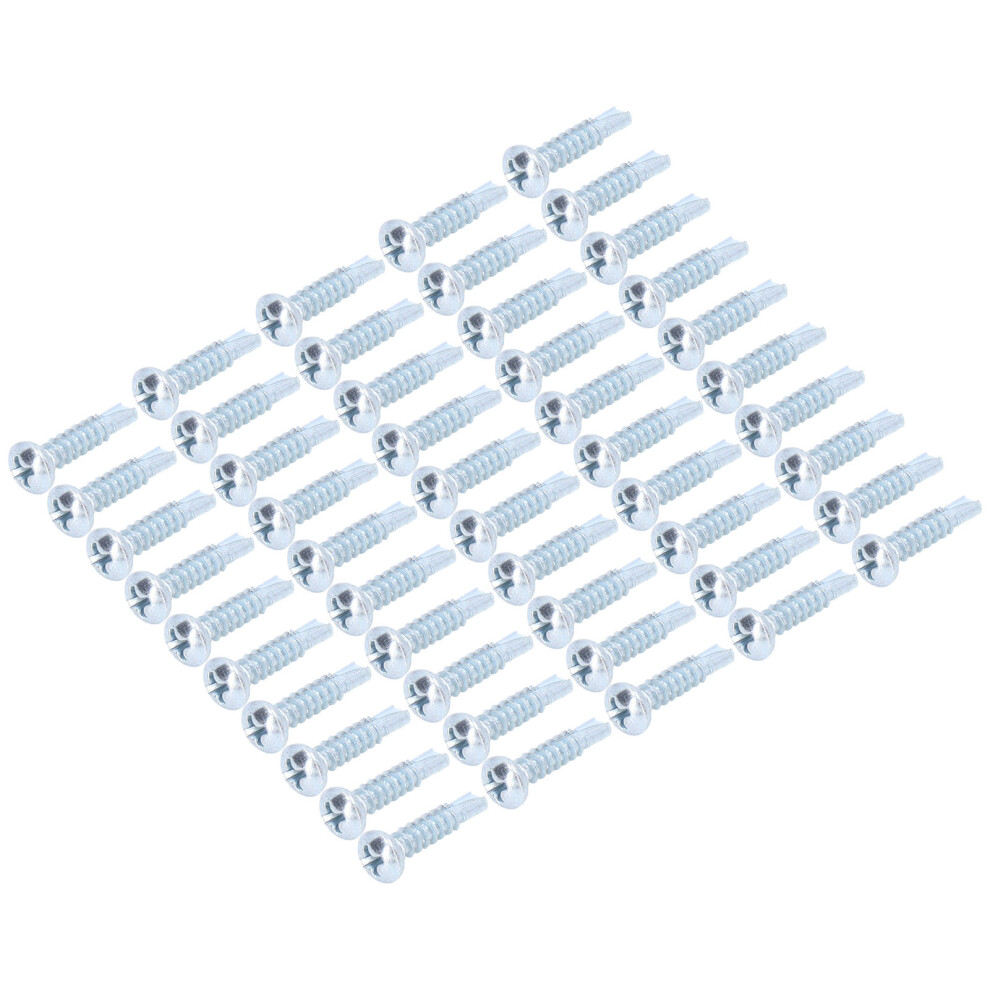 50Pcs Galvanized Self Drilling Screws 4.2X19mm Set For Quick Repairs 9421357398328