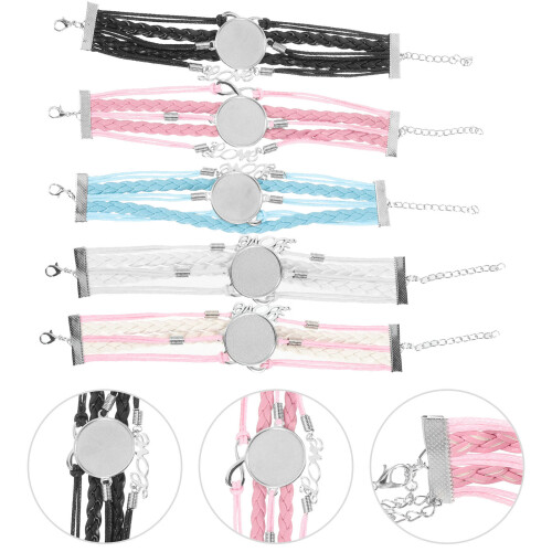 5 Unidades Pulseiras Com Redonda Para Sublimação 1