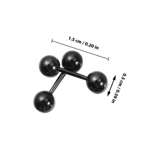 8 Peças 5Mm Aço Inoxidável Barbell 2