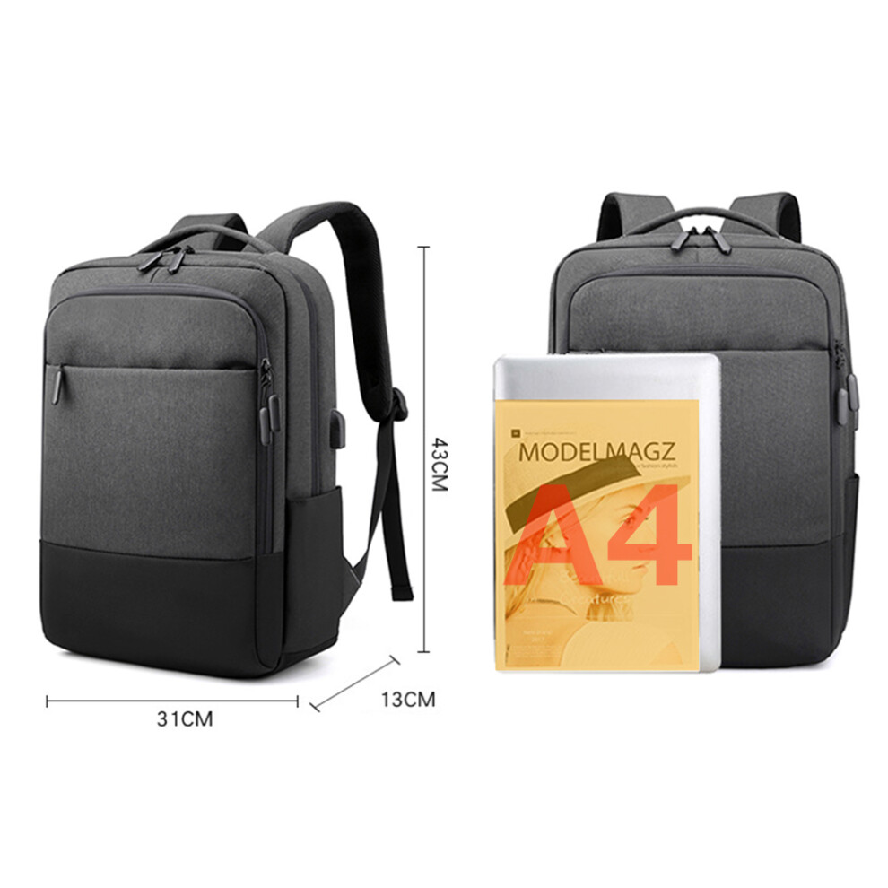 15.6 Inch Large Capacity Oxford Backpack - 43X31x13cm, Dark/Grey 3071357400192