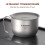500ml Titanium Camping-Kaffeetasse mit Deckel & Griff – Leichtes Silber 4