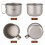 500ml Titanium Camping-Kaffeetasse mit Deckel & Griff – Leichtes Silber 2