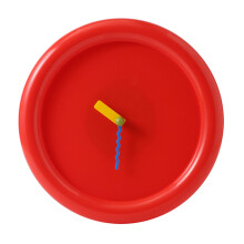 Fashion Bubble Clock in Cream Color Elegant Quiet Movement-Red