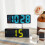 Contemporary Tabletop Mirror LED Digital Alarm Clock with-02 6