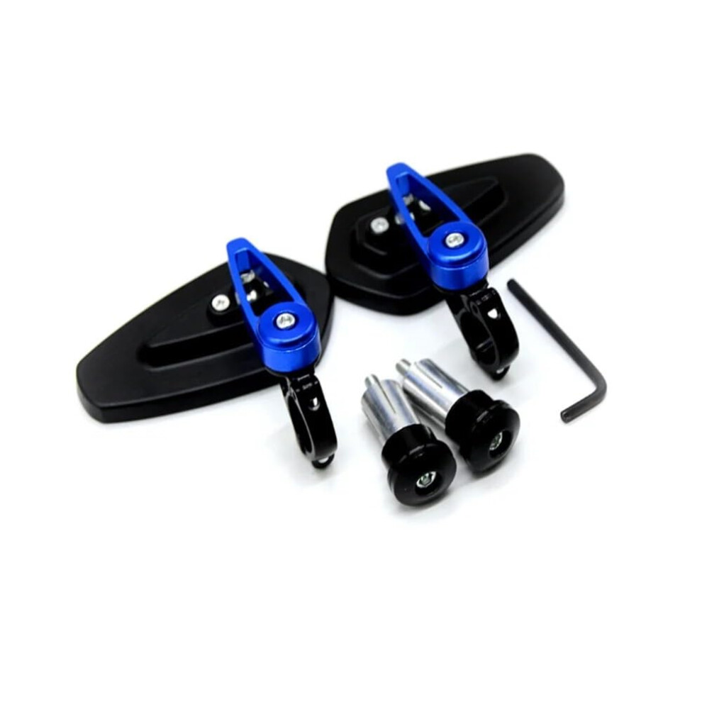 1 Pair Universal Motorcycle Aluminum Mirrors Handle Bar End For Ducati 400 620 Mts 695 696 796 S2r 800 -2 Blue 9354506649364