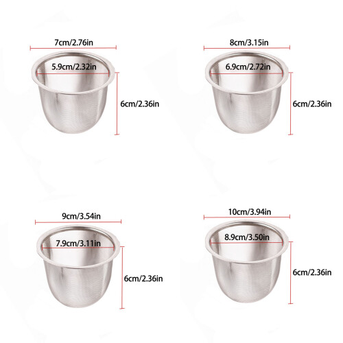 2pcs Professional Teas Filter Stainless-No. 80 network outer 2