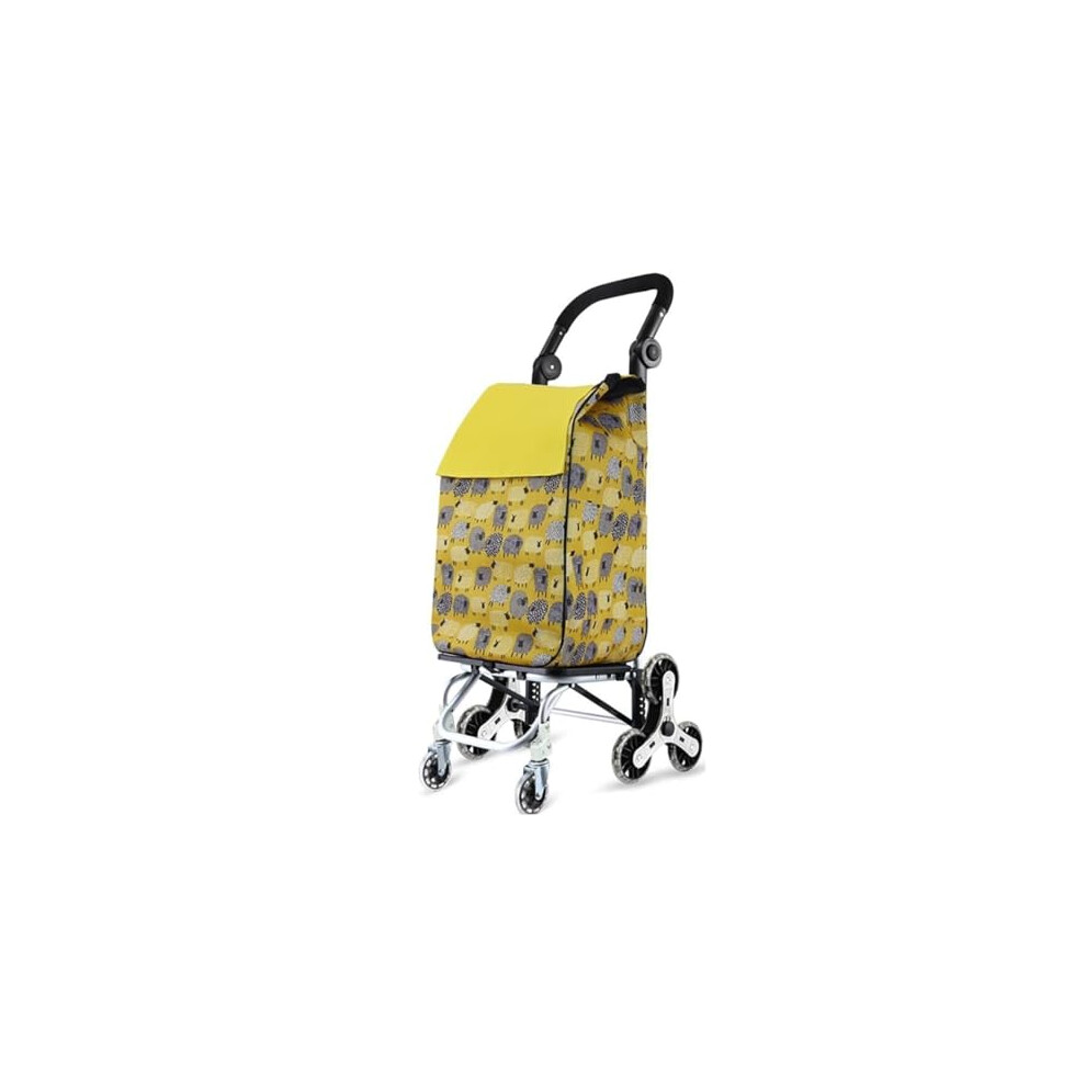 Foldable Shopping Cart With 8 Pu Wheels And Removable Stairs, Sturdy For Supermarkets, Travel, And Picnics 9354506649562