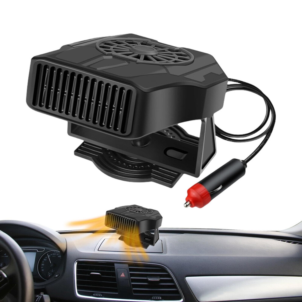Dashboard Heater For Car Dc 12V - Windshield Defroster Defogger, 360 Degree Rotatable Windscreen Heater For Boats 9354506649586