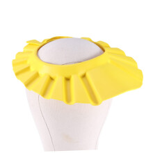 Adjustable Shower Cap for Babies EVA Hair Washing Visor Drainage Slots Heat Resistant Fits 3 Months To 6 Years Yellow