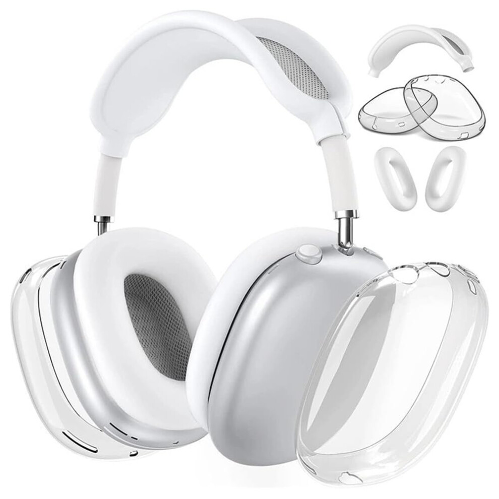 Silicone Case For Airpods Max Anti-Scratch Protective Cover Ear Cups Cover, Ear Pads Cover And Headband Cover Set (Clear) 9067246466077