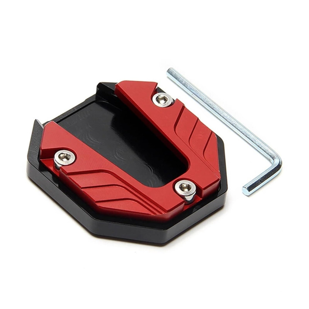 Motorcycle Wide-Angle Rearview Mirror Kickstand Extender Foot Pad Side Stand Extension Anti-Skid Enlarged Base Red 9339159942932