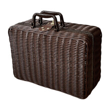 Imitation Rattan Weaving Picnics Storage Basket-Coffee size