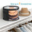 Round Brim Hat Storage Bucket with Handle Caps Organizer-Grey 6