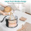 Round Brim Hat Storage Bucket with Handle Caps Organizer-Grey 4