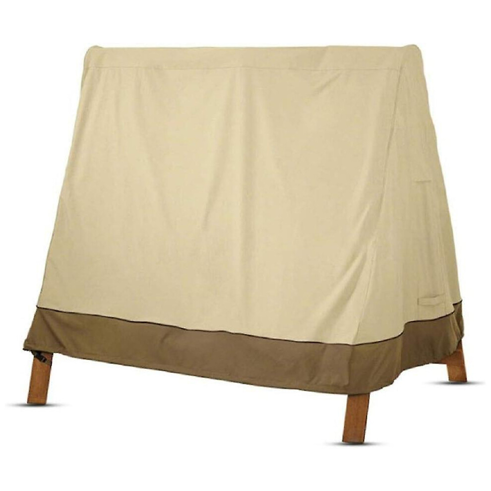 Kikidex (As Show, One Size) Seater Garden Swing Cover Waterproof, 210D Oxford Anti-Uv Protective Cover,,182X139x170cm Beige