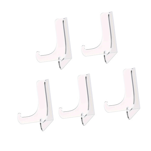 5 Pieces Clear Acrylic Easel Stand for Securely Displaying-S