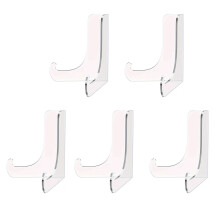 Pack of 5 Small Acrylic Easel Stands for Displaying Plates-L