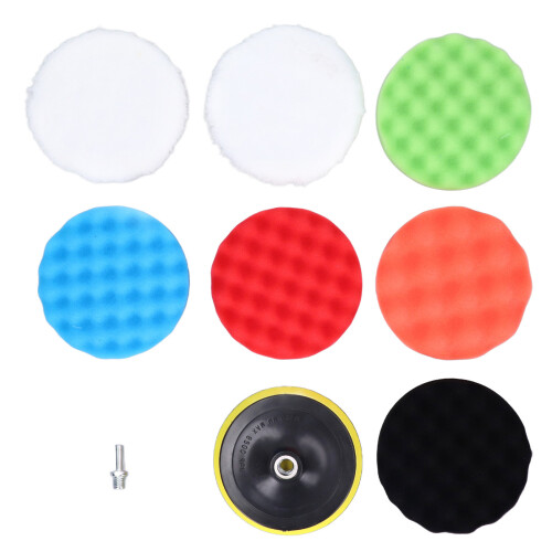 9 Stück Polierpad-Set, 150 mm Buffing-Schwamm-Kit 1