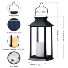 Neoglint Solar Lanterns 2-Pack, Warm White LEDs, Outdoor Garden 220mm