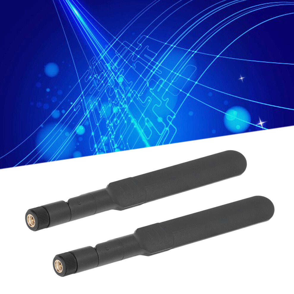 2Pcs Omnidirectional Wifi Antennas 2.4Ghz/5.8Ghz 8Dbi Sma Male Foldable Black 8731357406888