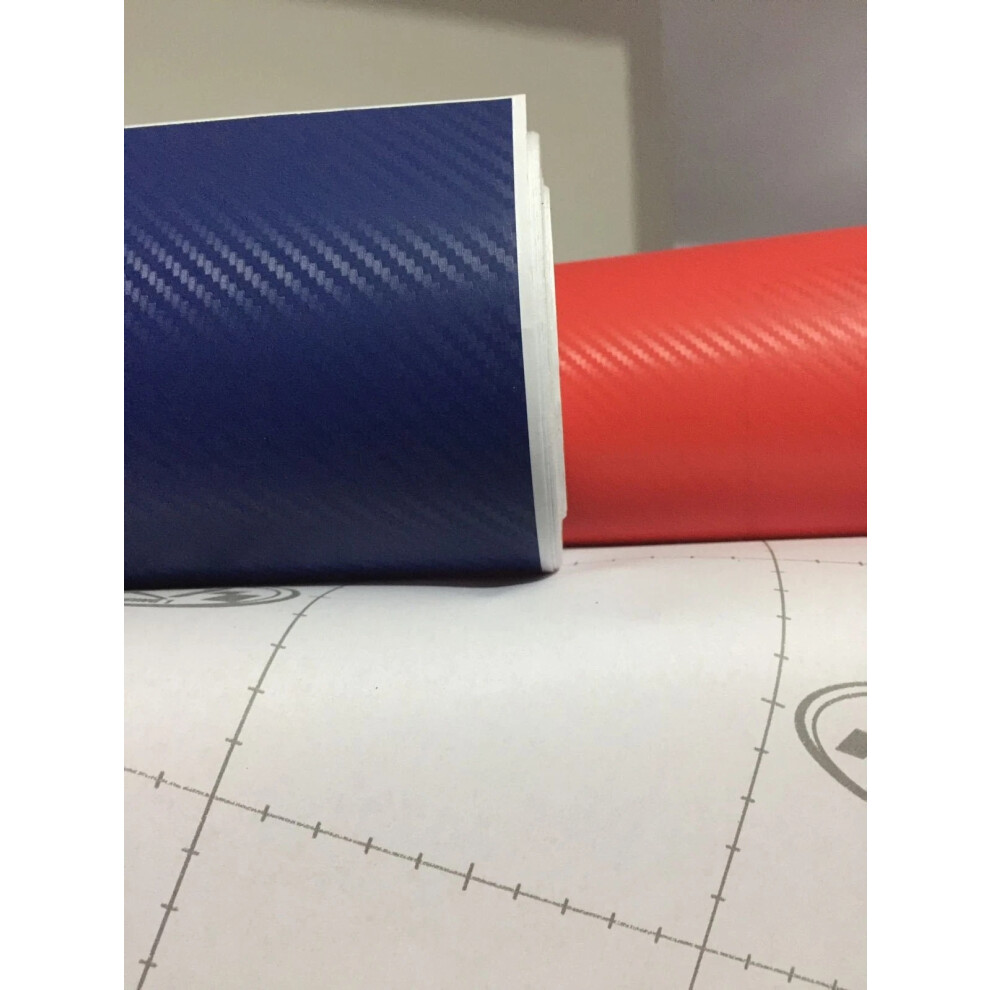 (, 3D 127*30Cm) Car Vinyl Wrap Film Roll Matt Satin Glossy 3D 5D Carbon Fiber Decal Sticker Tint Blue 4069369220821