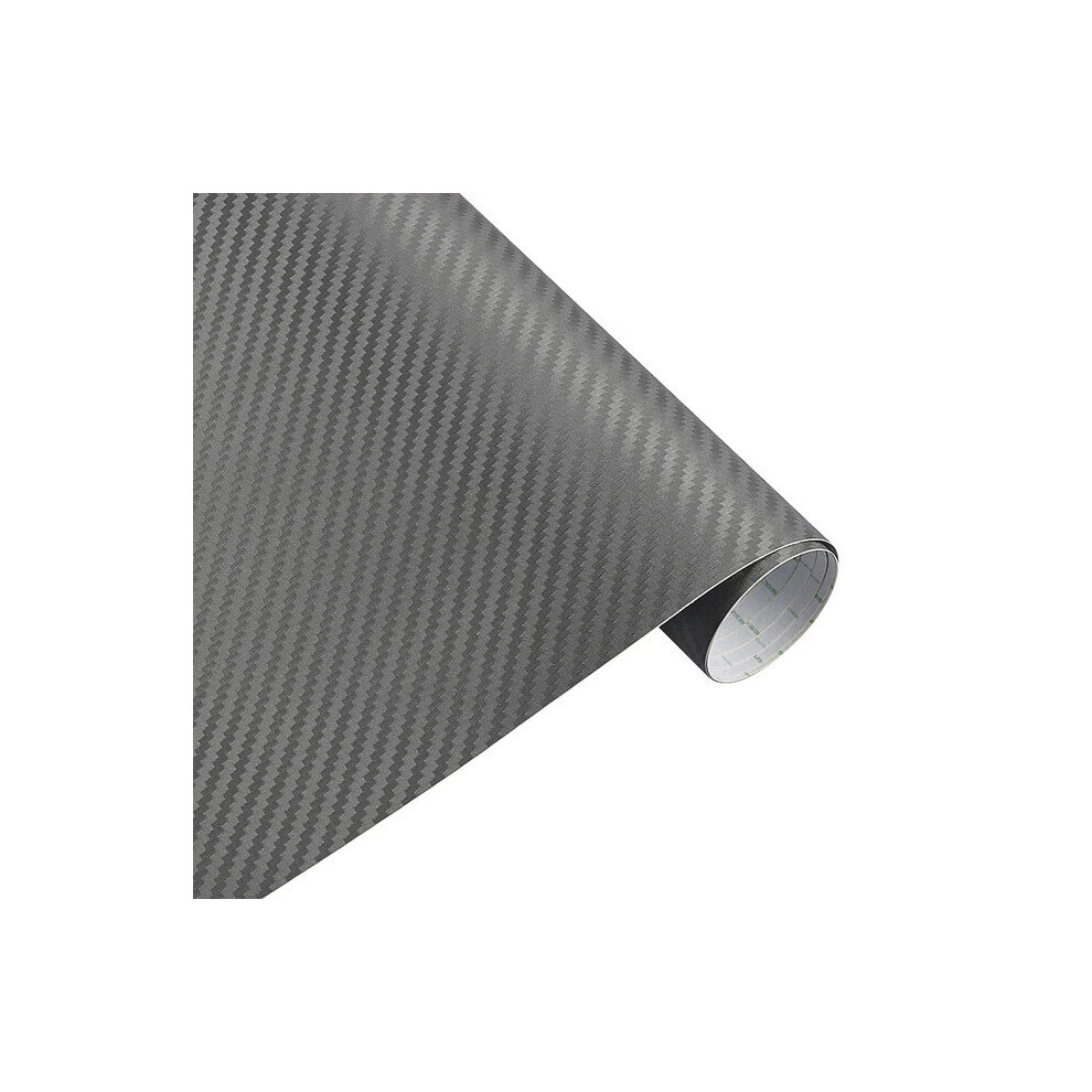 (, 3D 127*30Cm) Car Vinyl Wrap Film Roll Matt Satin Glossy 3D 5D Carbon Fiber Decal Sticker Tint Grey 4069369220852