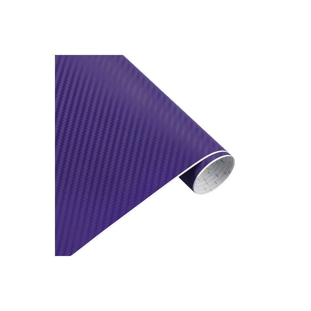 (, 3D 127*30Cm) Car Vinyl Wrap Film Roll Matt Satin Glossy 3D 5D Carbon Fiber Decal Sticker Tint Purple 4069369220890