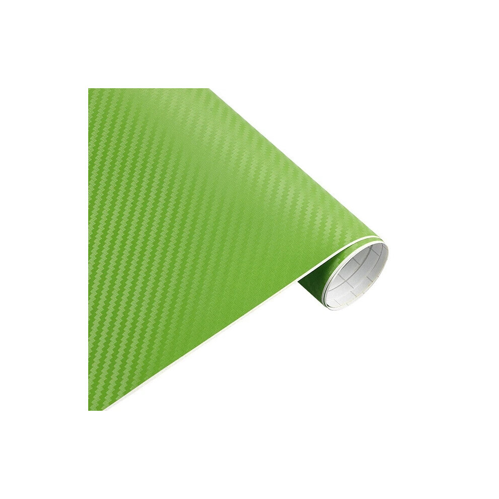 (, 3D 127*30Cm) Car Vinyl Wrap Film Roll Matt Satin Glossy 3D 5D Carbon Fiber Decal Sticker Tint Green 4069369220845