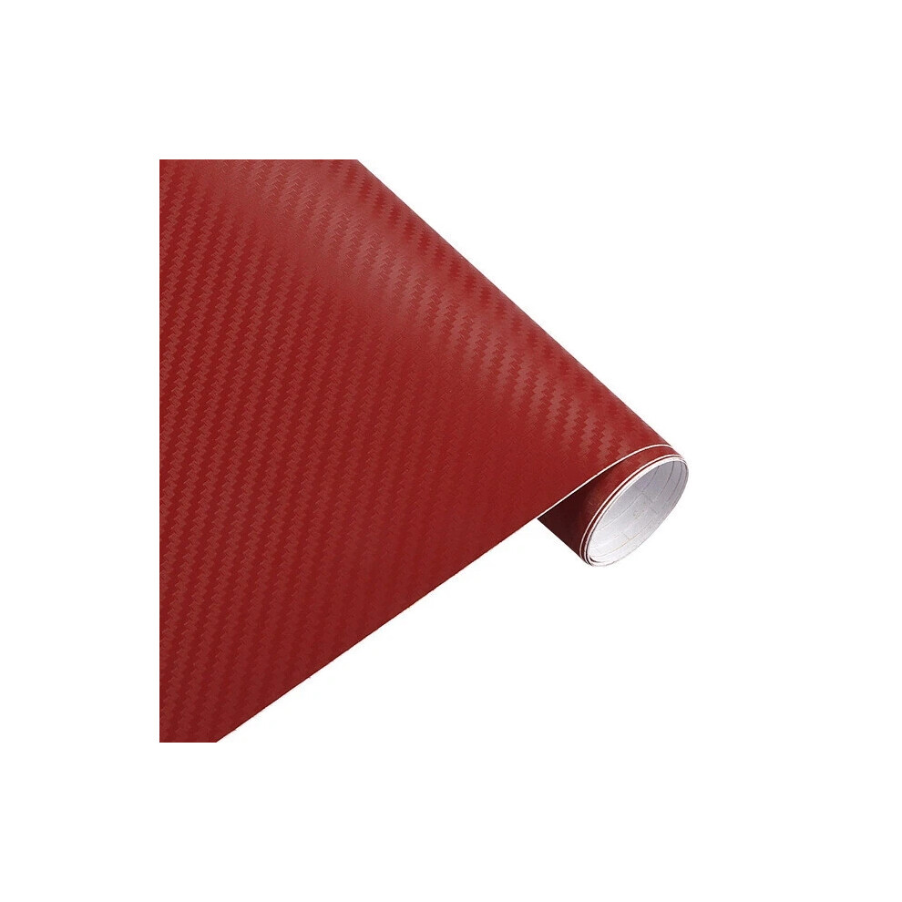 (, 3D 127*30Cm) Car Vinyl Wrap Film Roll Matt Satin Glossy 3D 5D Carbon Fiber Decal Sticker Tint Red 4069369220906