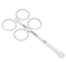 White Optical Flipper for Amblyopia with 5 Vision Test Cards 1.0 D