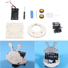 Robot evita ostacoli fai-da-te - in legno, richiede 2 batterie AA