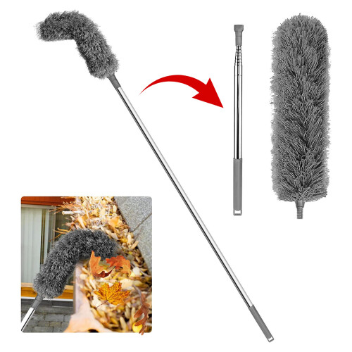 Telescoping Roof Drainage Scraper Tool Designed For-Blue 2