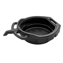 16 Litre PE Oil Change Pan With Handle And Hidden Outlet For Motorcycle, Car, Van; Heavy-Duty Reusable Drain Pan