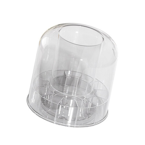 Space Efficient Rotating Makeup Organizers-Transparent White