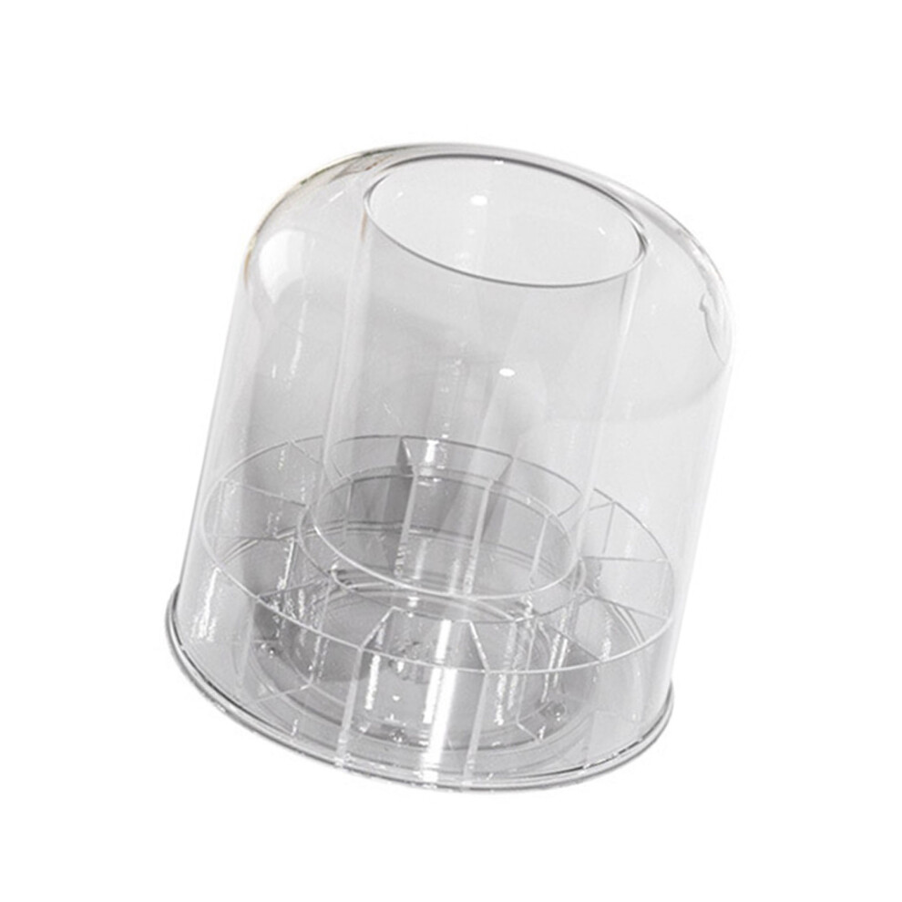 White Space Efficient Rotating Makeup Organizers-Transparent