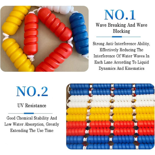 Customisable Floating Lines Nylon Rope 5m Pool Safety Separation Swim Lane Float Kit 1